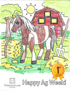 A coloring page of a brown and cream horse.